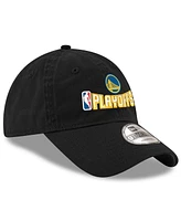 New Era Men's Black Golden State Warriors 2025 Nba Playoffs 9TWENTY Adjustable Hat