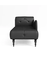 Gold Sparrow 32" Polyester Napa Diamond Tufted Chaise Lounge