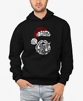 La Pop Art Men's Santa Pics Word Hooded Sweatshirt