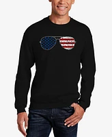 La Pop Art Men's Americana Sunglasses Word Crewneck Sweatshirt