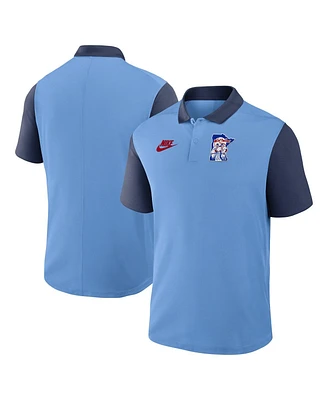 Nike Men's Light Blue/Navy Minnesota Twins Cooperstown Collection Color-Block Victory Performance Polo Shirt