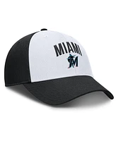 Nike Men's White/Black Miami Marlins Club Performance Adjustable Hat