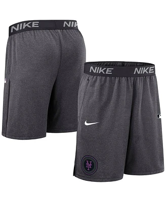 Nike Men's Anthracite New York Mets Authentic Collection City Connect Performance Knit Shorts