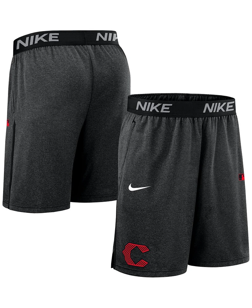 Nike Men's Black Cincinnati Reds Authentic Collection City Connect Performance Knit Shorts