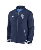Nike Men's Navy Kansas City Royals Authentic Collection Connect Full-Zip Bomber Jacket