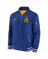 Nike Men's Royal Seattle Mariners Authentic Collection City Connect Full-Zip Bomber Jacket