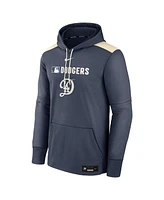 Nike Men's Navy Los Angeles Dodgers Authentic Collection City Connect Therma Pullover Hoodie
