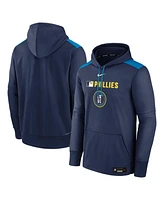 Nike Men's Navy Philadelphia Phillies Authentic Collection City Connect Therma Pullover Hoodie