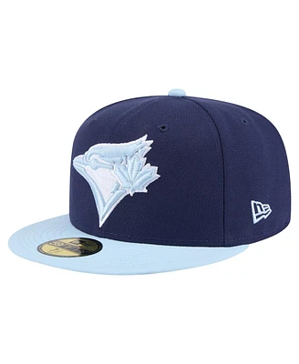 New Era Men's Navy/Light Blue Toronto Jays Color Pack 2-Tone 59FIFTY Fitted Hat