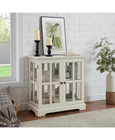 Elegant Led Curio Cabinet: Adjustable Shelves, Retro Display, Home Storage