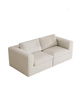 Modular Sectional Sofa Couch,78.8inch Oversized Loveseat Sofa, 2 Seater Upholstered with Corduroy Fabric Couches