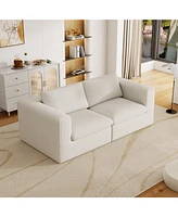 Modular Sectional Sofa Couch,78.8inch Oversized Loveseat Sofa, 2 Seater Upholstered with Corduroy Fabric Couches