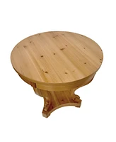 Farmhouse Style Round End Table, Coffee Table for Home