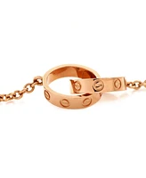 Pre-Owned Cartier Love Interlocking Necklace 18K Rose Gold