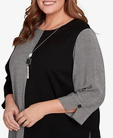 Alfred Dunner Plus Center Sliced Top