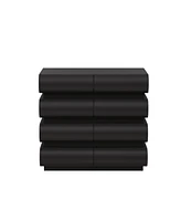 8 Drawer Dresser for Bedroom, Black Dresser No Handle, Modern 8 Chest of Drawers with Wide Storage