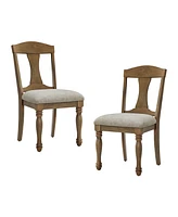 Mid-Century Modern Upholstered Dining Chairs (Set of 2) for Kitchen, Living Room