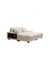 Cozy Corduroy Sofa Sleeper, Modern Oversized Living Room Convertible Lounge