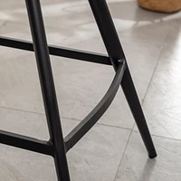 Fabric Kitchen 28.25" Counter Height Stools, Set of 2, Gray