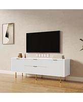 Modern warm white Tv cabinet, for Living Room Bedroom