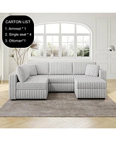 U-Shaped Sofa with Ottoman: Comfort and Style for Every Room