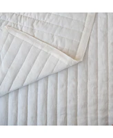 French Linen Channel Stitch Quilt & Sham Set