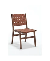 Saddle Leather Woven Dining Chair: Luxury, Comfort, and Style