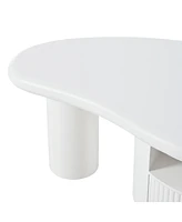 Cloud Coffee Table w/ Drawer & Shelf