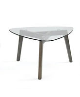 Stylish and Sturdy Wood Coffee Table with Ample Storage and Open Shelf