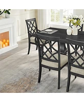 Mid-Century Modern Upholstered Dining Chairs (Set of 2)