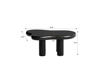Black Cloud Coffee Table, Modern Minimalist Tea Table (39.4")