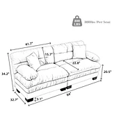 Khaki Chenille Sectional Sofa Sleeper