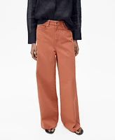 Mango Women's High-Rise Wide Leg Jeans