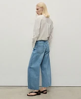 Mango Women's Belted Balloon Jeans