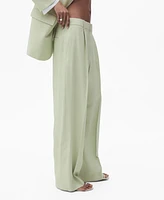 Mango Women's Straight-Fit Suit Pants