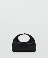 Mango Women's Braided Leather Handbag