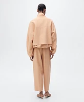 Mango Women's Pockets Oversized Lyocell Jacket