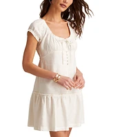 Lucky Brand Women's Tie-Neck Short-Sleeve Market Mini Dress