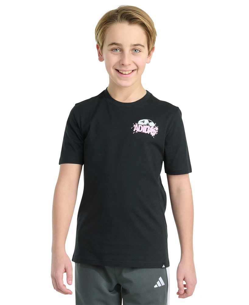 adidas Big Boy Short Sleeve Soccer Graphic T-Shirt