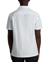 Karl Lagerfeld Paris Men's Short Sleeve All Over Printed Woven Shirt