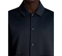 Karl Lagerfeld Paris Men's Jacquard L Shaped Jacket