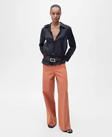 Mango Women's High-Rise Wide Leg Jeans