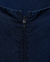 Mango Women's Long Denim-Effect Jumpsuit