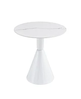 White coffee table, simple modern negotiation table, balcony dining table