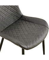 Mid-Century Modern Leathaire Dining Chairs, Set of 2