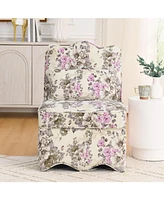 Flannel Dining Chair with Soft Cushions, Matching Pillow