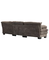 L-Shaped Sectional Sofa Sleeper Couch - Gray