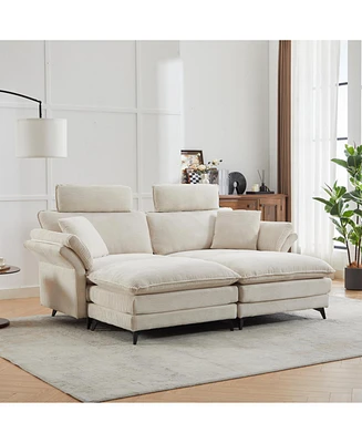 Cloud Comfort Sectional: Cozy Sectional Sofa with Ottomans for Living Room