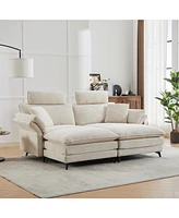 Cloud Comfort Sectional: Cozy Sectional Sofa with Ottomans for Living Room