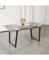 Modern 6-Person Dining Table (62.9")